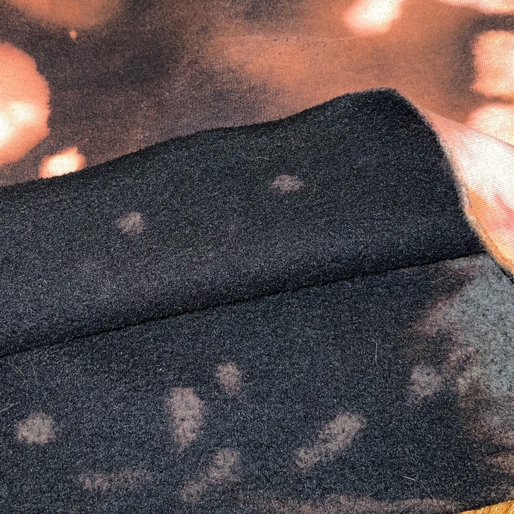 Black Tie Dye Scoop Neck Upcycled Long Sleeve Cropped Pullover Size M - Picture 11 of 11